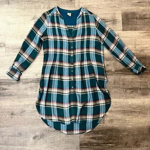 AKEMI + KIN by Anthropologie Lucie Plaid Tunic - Picture 4 of 9